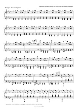 Thumbnail of first page of Triangle piano sheet music PDF by Maxence Cyrin.
