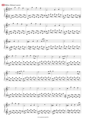 Thumbnail of first page of Début piano sheet music PDF by Mélanie Laurent.