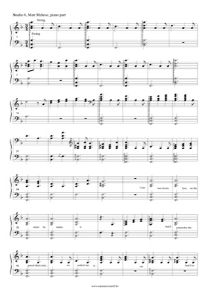Thumbnail of first page of Studio 6 piano sheet music PDF by Matt Maltese.