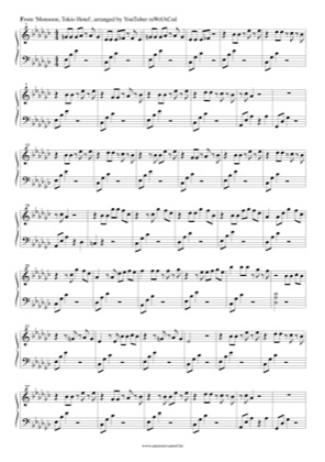 Thumbnail of first page of Monsoon piano sheet music PDF by Tokio Hotel.