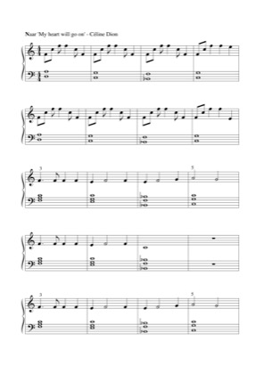 Thumbnail of first page of My Heart Will Go On (2) piano sheet music PDF by Céline Dion.