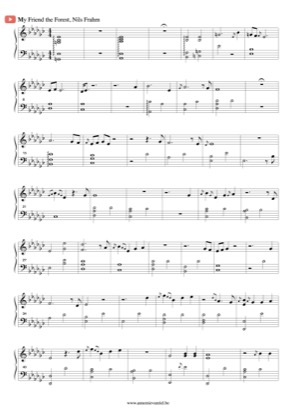 Thumbnail of first page of My Friend the Forest piano sheet music PDF by Nils Frahm.