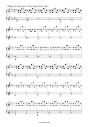 Thumbnail of first page of Tristana piano sheet music PDF by Nils Frahm.