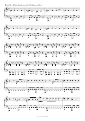 Thumbnail of first page of Give & Take piano sheet music PDF by Netsky.
