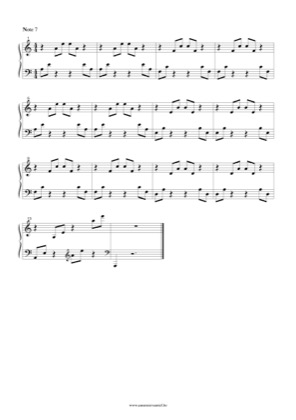 Thumbnail of first page of Note 7 piano sheet music PDF by Anonymous.