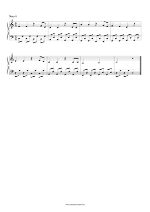 Thumbnail of first page of Note 8 piano sheet music PDF by Anonymous.