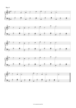 Thumbnail of first page of Note 9 piano sheet music PDF by Anonymous.