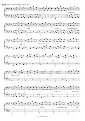 Thumbnail of first page of O Master piano sheet music PDF by Susanne Sundfør.