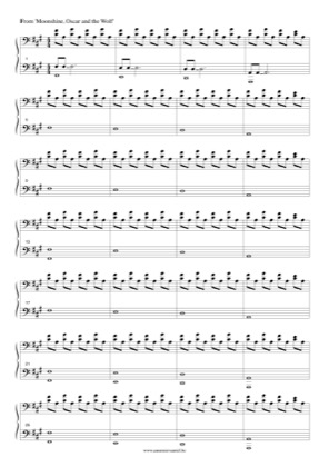 Thumbnail of first page of Moonshine piano sheet music PDF by Oscar and the Wolf.