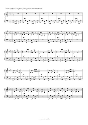 Thumbnail of first page of Odjbox piano sheet music PDF by Saraghina.