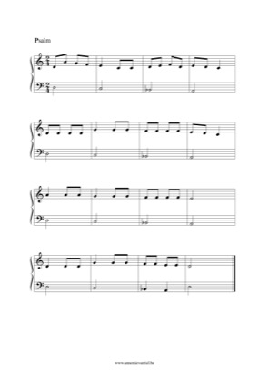 Thumbnail of first page of Psalm piano sheet music PDF by Traditional.