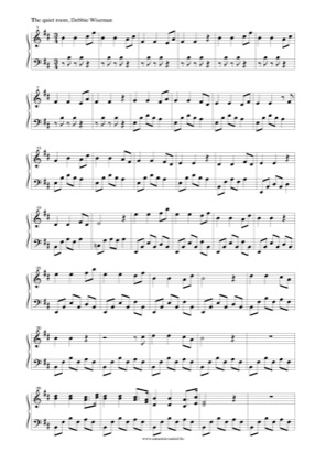 Thumbnail of first page of The quiet room piano sheet music PDF by Debbie Wiseman.