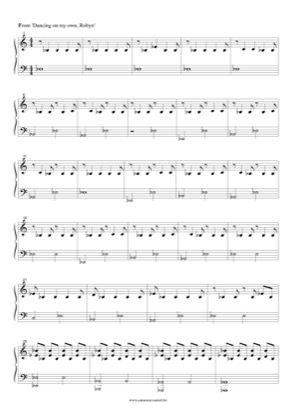 Thumbnail of first page of Dancing on my own piano sheet music PDF by Robyn.