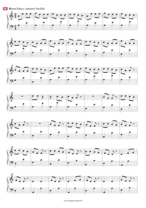 Thumbnail of first page of Round Dance piano sheet music PDF by Traditional.
