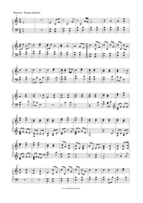 Thumbnail of first page of Samson piano sheet music PDF by Regina Spektor.