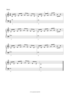 Thumbnail of first page of Scale piano sheet music PDF by Anonymous.