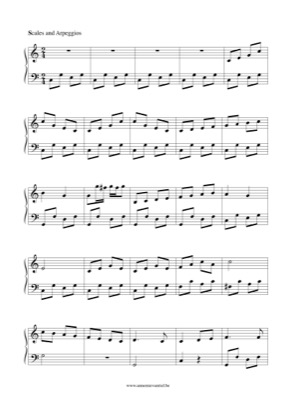 Thumbnail of first page of Scales and Arpeggios piano sheet music PDF by Anonymous.