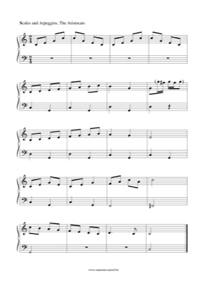 Thumbnail of first page of Scales and Arpeggios (4) piano sheet music PDF by Anonymous.