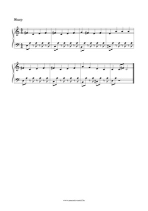 Thumbnail of first page of Sharp piano sheet music PDF by Anonymous.