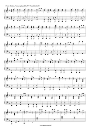 Thumbnail of first page of Sintra piano sheet music PDF by Flume.