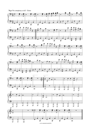 Thumbnail of first page of No conspiracy at all piano sheet music PDF by Sioen.