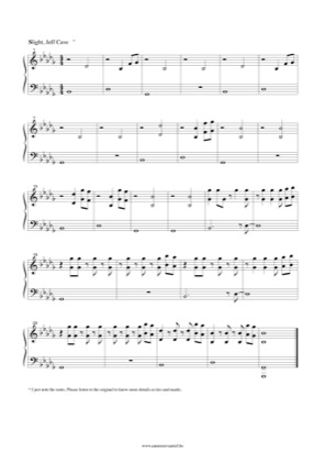 Thumbnail of first page of Slight piano sheet music PDF by Jeff Cave.
