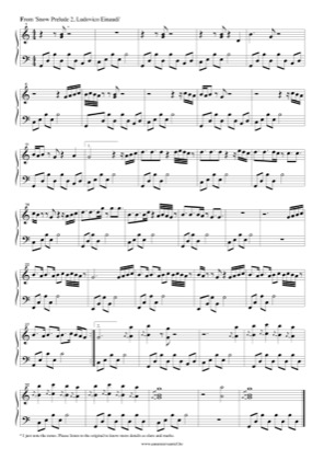 Thumbnail of first page of Snow Prelude 2 piano sheet music PDF by Ludovico Einaudi.