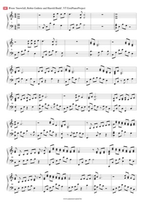 Thumbnail of first page of Snowfall piano sheet music PDF by Robin Guthrie.