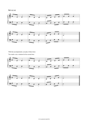 Thumbnail of first page of Sol mi mi piano sheet music PDF by Anonymous.