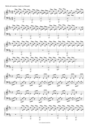 Thumbnail of first page of Stella del mattino piano sheet music PDF by Ludovico Einaudi.