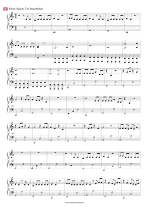 Thumbnail of first page of Spirits piano sheet music PDF by The Strumbellas.