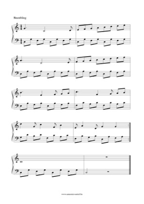 Thumbnail of first page of Stumbling piano sheet music PDF by Anonymous.