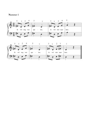Thumbnail of first page of Nummer 1 piano sheet music PDF by Anonymous.