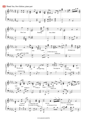 Thumbnail of first page of Thank You piano sheet music PDF by New Edition.