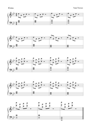 Thumbnail of first page of Coma piano sheet music PDF by Yann Tiersen.