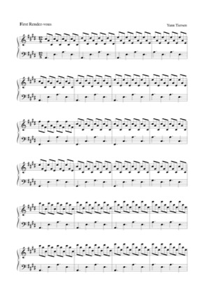 Thumbnail of first page of First Rendez-vous piano sheet music PDF by Yann Tiersen.