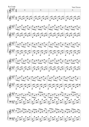Thumbnail of first page of La Corde piano sheet music PDF by Yann Tiersen.