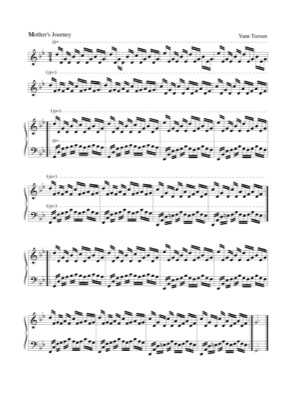 Thumbnail of first page of Mother's Journey piano sheet music PDF by Yann Tiersen.