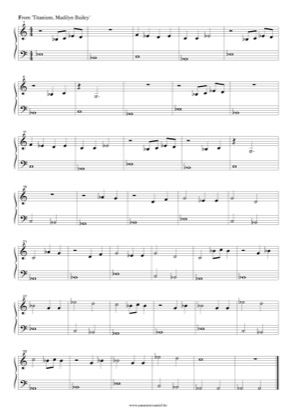 Thumbnail of first page of Titanium piano sheet music PDF by Madilyn Bailey.