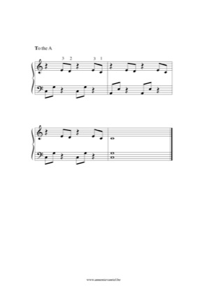 Thumbnail of first page of To the A piano sheet music PDF by Anonymous.