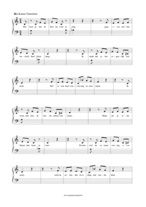 Thumbnail of first page of Het Ketnet Toeterlied piano sheet music PDF by Anonymous.