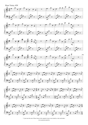 Thumbnail of first page of Trinity piano sheet music PDF by ATB.