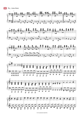 Thumbnail of first page of Try piano sheet music PDF by Asher Book.