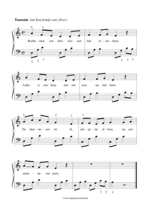 Thumbnail of first page of Tussenin piano sheet music PDF by Anonymous.