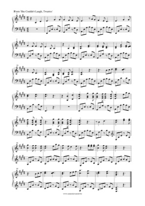 Thumbnail of first page of She Couldn't Laugh piano sheet music PDF by Twarres.
