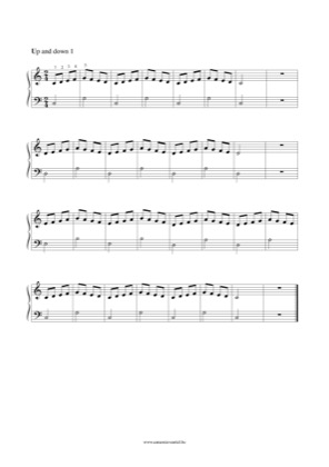 Thumbnail of first page of Up and down (2) piano sheet music PDF by Anonymous.