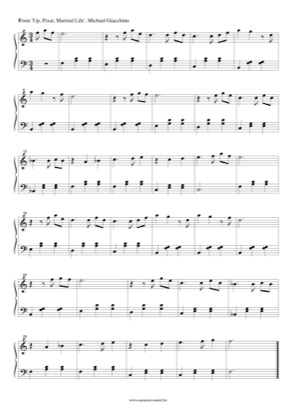 Thumbnail of first page of Married Life (3) piano sheet music PDF by Up.