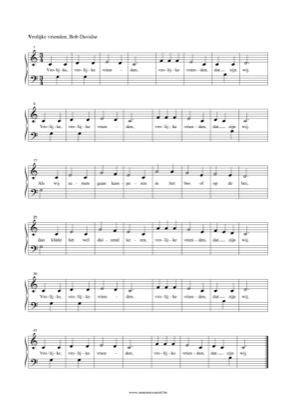 Vrolijke vrienden - Bob Davidse Free Piano Sheet Music PDF