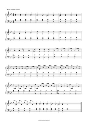 Thumbnail of first page of What chords can do piano sheet music PDF by Anonymous.
