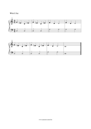 Thumbnail of first page of With E flat piano sheet music PDF by Anonymous.